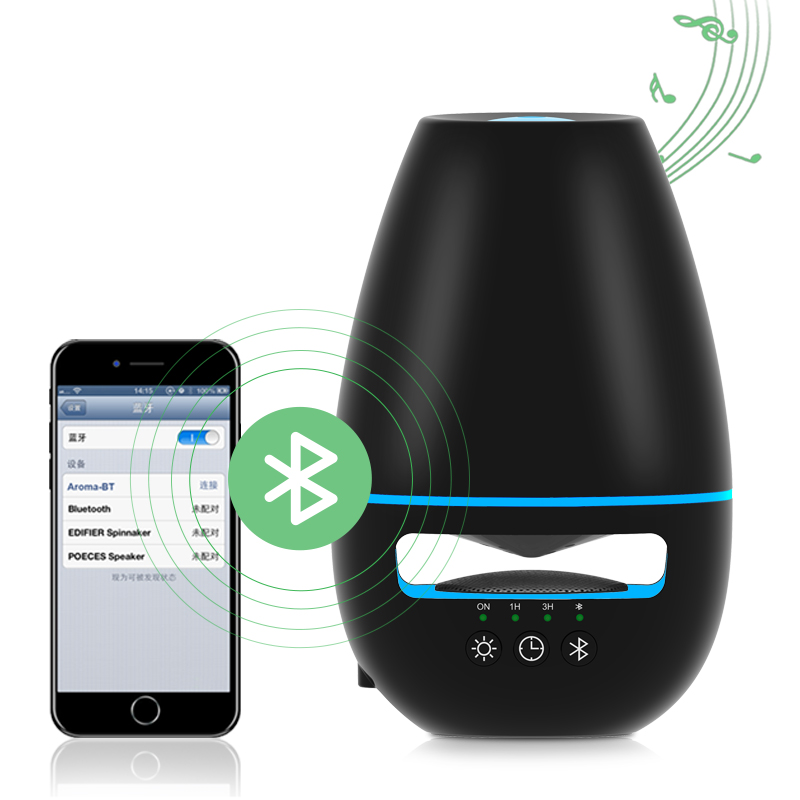Essential Oil Diffuser with Bluetooth Speaker ultrasonic aroma diffuser with 7 color changing light diffuser