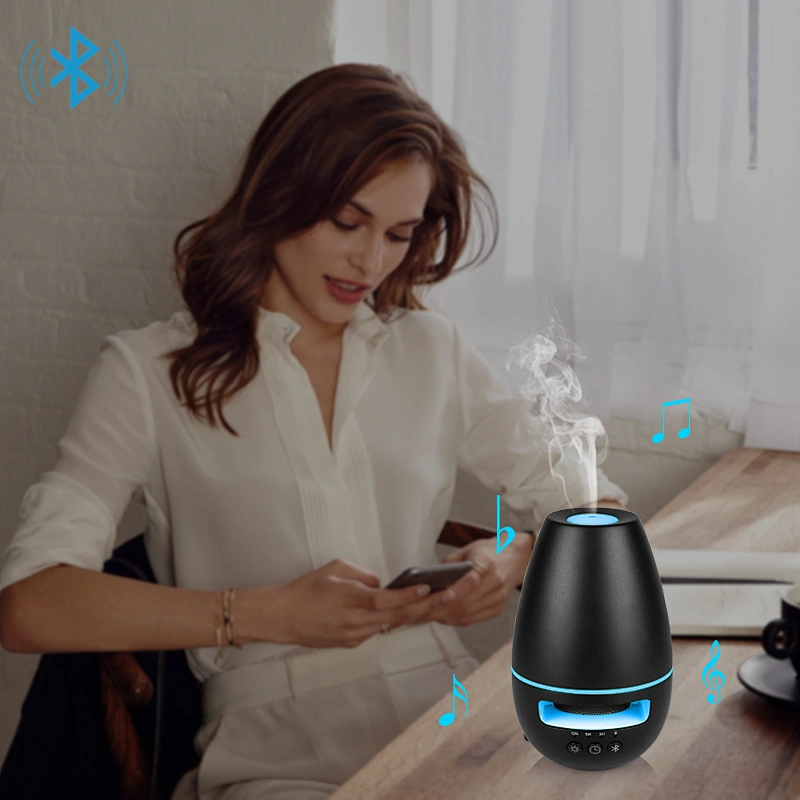 Essential Oil Diffuser with Bluetooth Speaker ultrasonic aroma diffuser with 7 color changing light diffuser