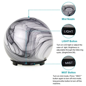 Hot sale 7 color changing electric fragrance air humidifier fragrance essential oil glass diffuser