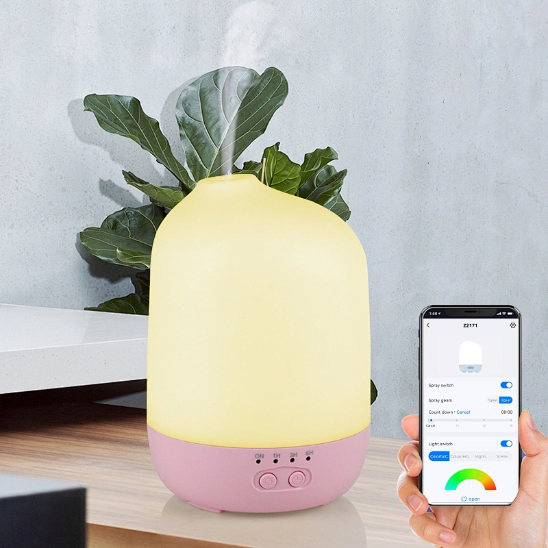 Ultrasonic Cool Mist Humidifier 300ml Air Purifier bluetooth Control 7 Color Night Light Aroma Essential Oil Diffuser