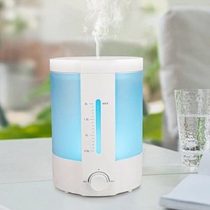Humidifiers for Bedroom, Cool Mist Ultrasonic with Essential Oil Dual 360°Rotation Nozzles humidifier