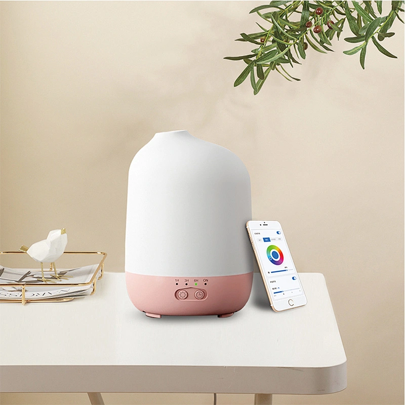 Ultrasonic Cool Mist Humidifier 300ml Air Purifier bluetooth Control 7 Color Night Light Aroma Essential Oil Diffuser