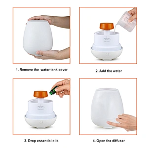 simulation flame air humidifier diffuser ultrasonic fire lamp essential oil aroma diffuser