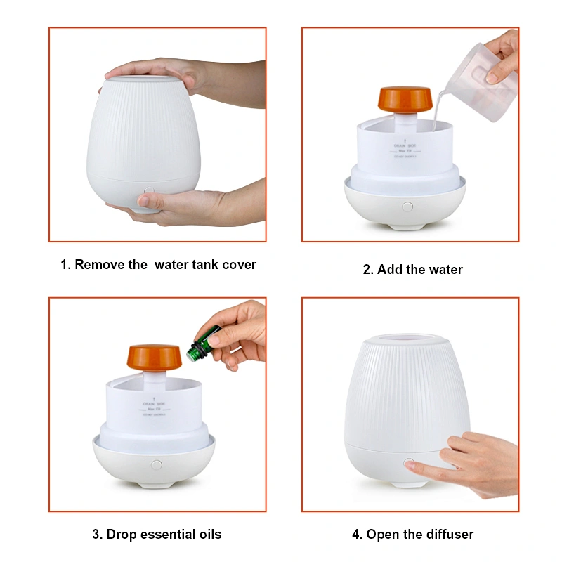 simulation flame air humidifier diffuser ultrasonic fire lamp essential oil aroma diffuser