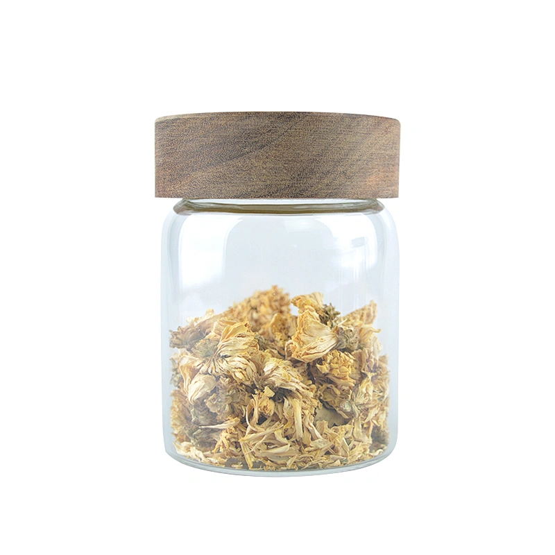 Kitchen Canister with Airtight Bamboo Lid Glass Storage