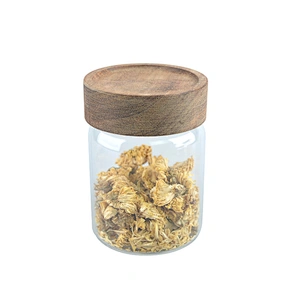 Kitchen Canister with Airtight Bamboo Lid Glass Storage