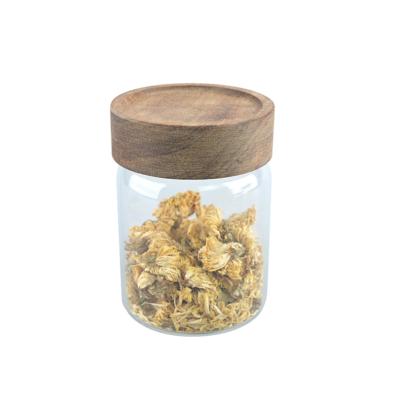 Kitchen Canister with Airtight Bamboo Lid Glass Storage