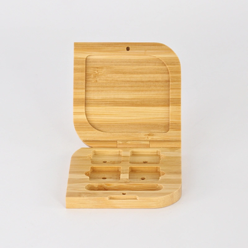 Custom Logo Foldable Empty Wooden Palette Elegant Eye Shadow Packaging Box