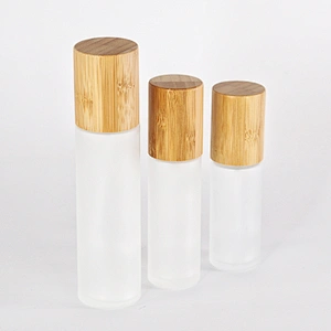 Frosted Glass Refillable Lotion Essential Oil Pump Spray Bottle