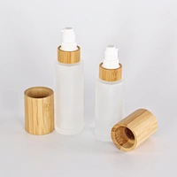 Frosted Glass Refillable Lotion Essential Oil Pump Spray Bottle