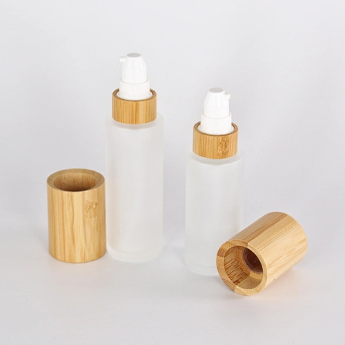 Frosted Glass Refillable Lotion Essential Oil Pump Spray Bottle