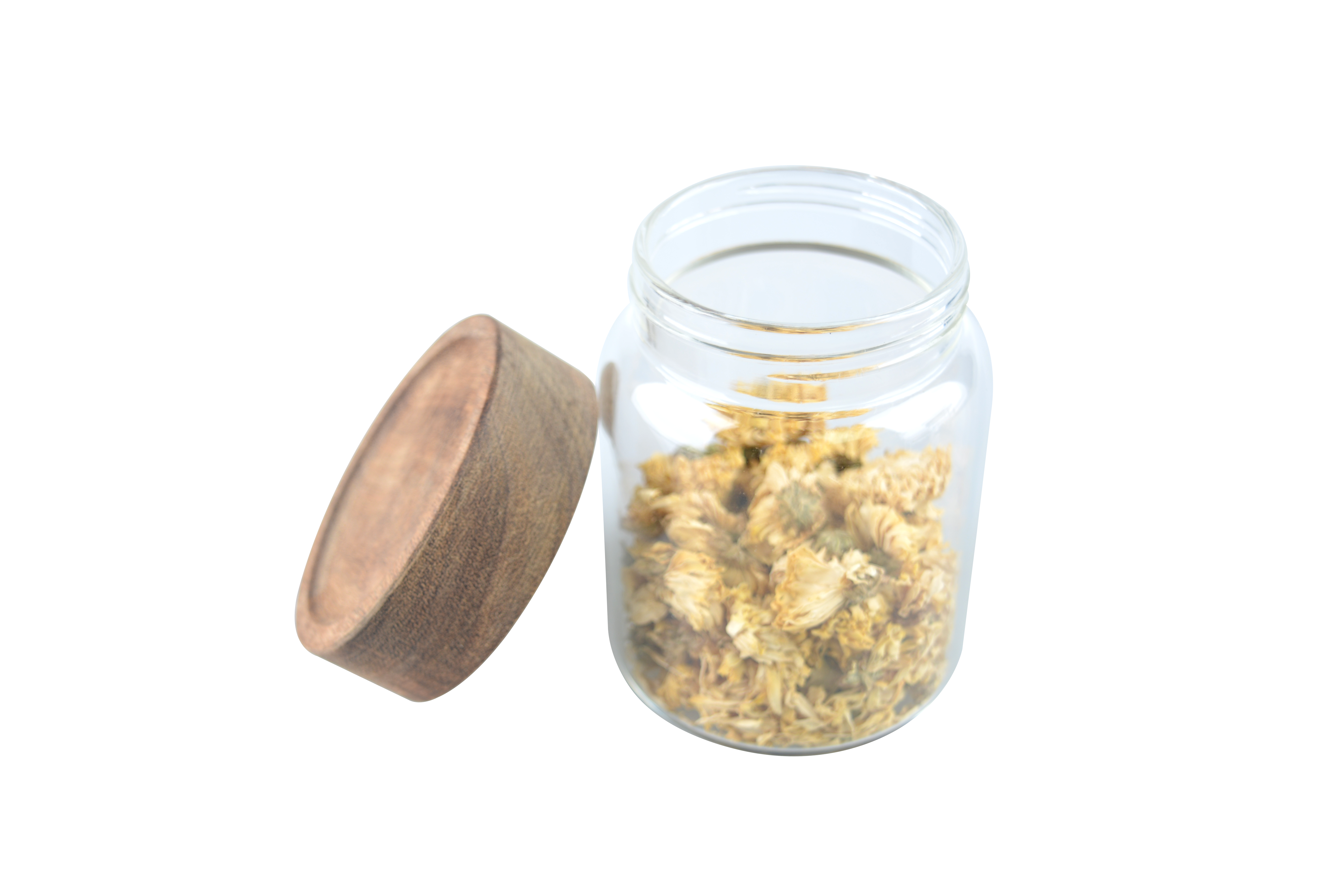 Kitchen Canister with Airtight Bamboo Lid Glass Storage