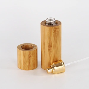Wholesale high quality bamboo pump sprayer bottle for skincare