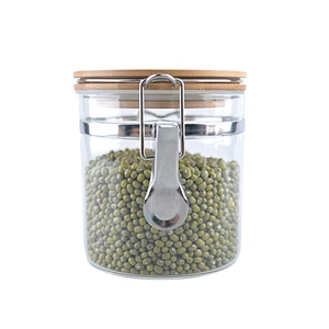 Glass Storage Jar with Wooden Lid Wholesale