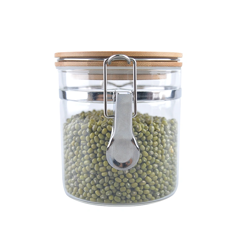 Glass Storage Jar with Wooden Lid Wholesale