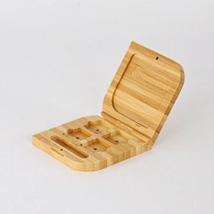 Custom Logo Foldable Empty Wooden Palette Elegant Eye Shadow Packaging Box