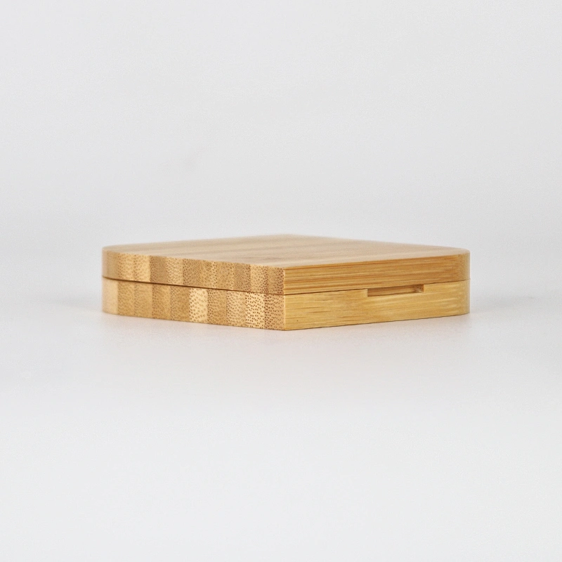 Custom Logo Foldable Empty Wooden Palette Elegant Eye Shadow Packaging Box