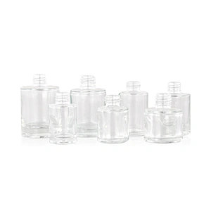 Wholesale 15ml 20ml 30ml 50ml Empty Clear Cosmetic Glass Essential Oil Dropper Bottles with Bamboo lids