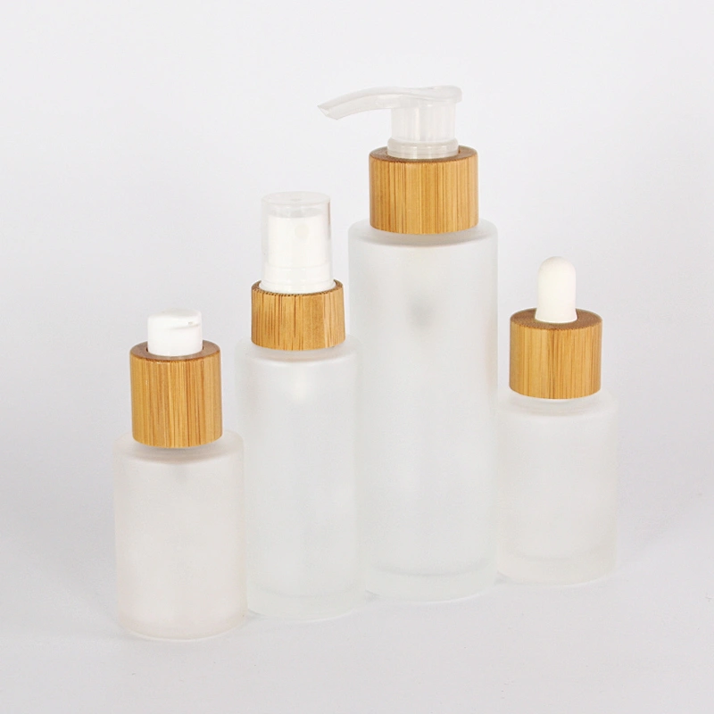 Wholesale new style luxury 30ml 50ml 100ml refillable frosted glass cosmetic mist spray toner bottle