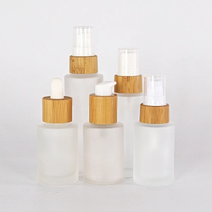 Wholesale new style luxury 30ml 50ml 100ml refillable frosted glass cosmetic mist spray toner bottle