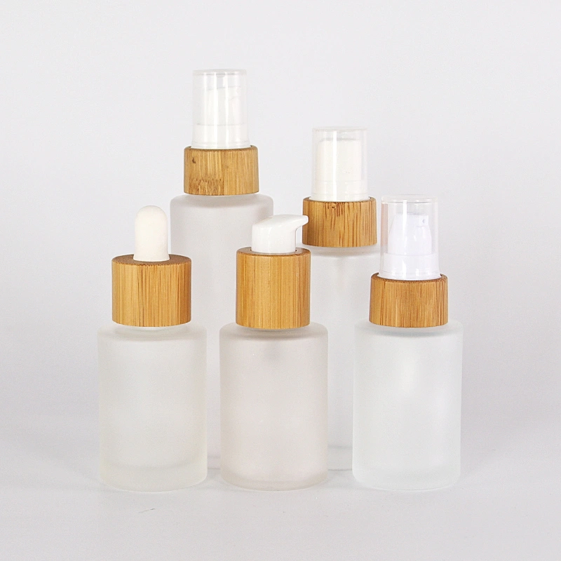 Wholesale new style luxury 30ml 50ml 100ml refillable frosted glass cosmetic mist spray toner bottle