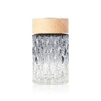 Empty 150ml round frost reed diffuser bottles with wood cap