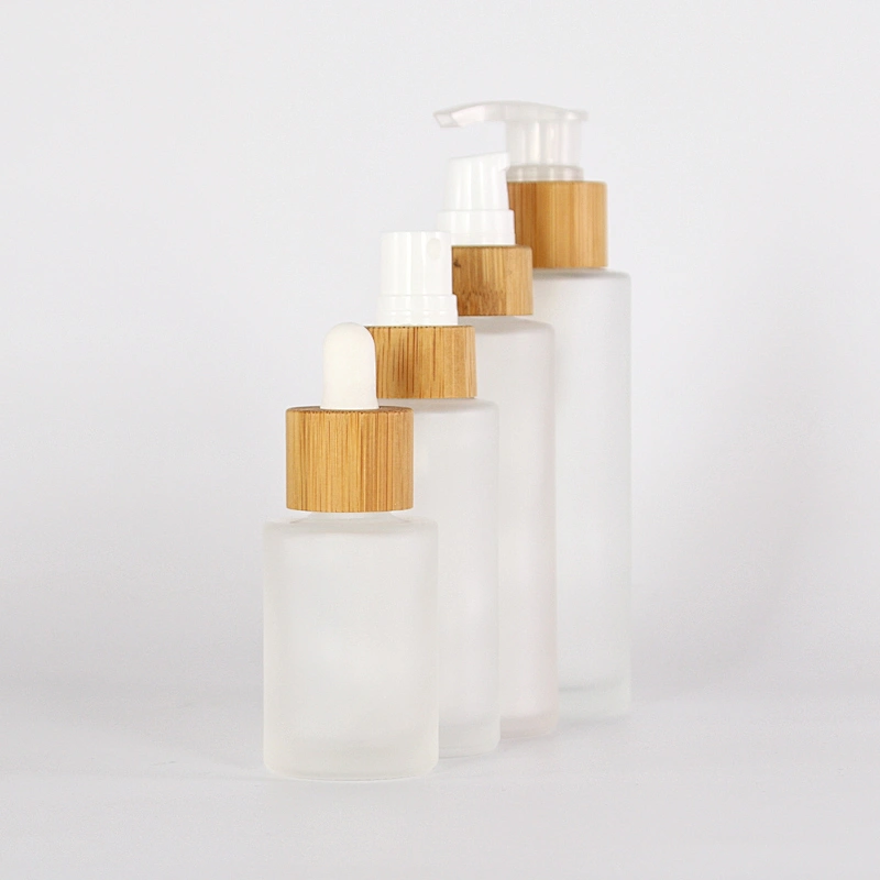 Wholesale new style luxury 30ml 50ml 100ml refillable frosted glass cosmetic mist spray toner bottle