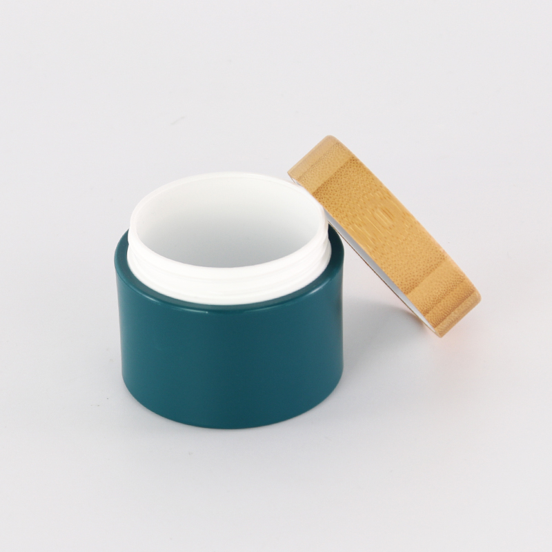 70g PP cover cosmetic cream jar with bamboo lid