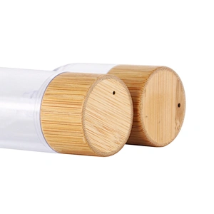 Hot Sale Plastic Dispenser Lotion Pump Airless Bottle with Bamboo Pump