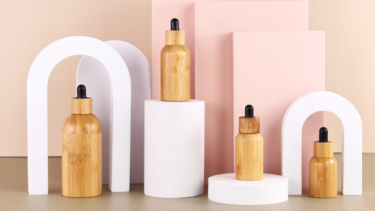 Essential oil bottles with dropper