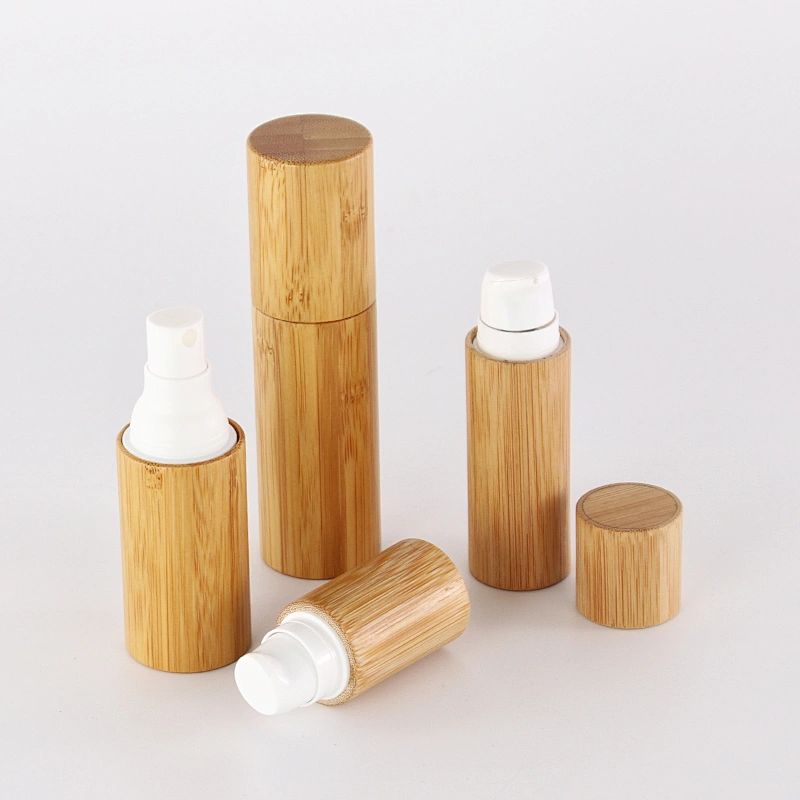 Bamboo toner bottle with white sprayer