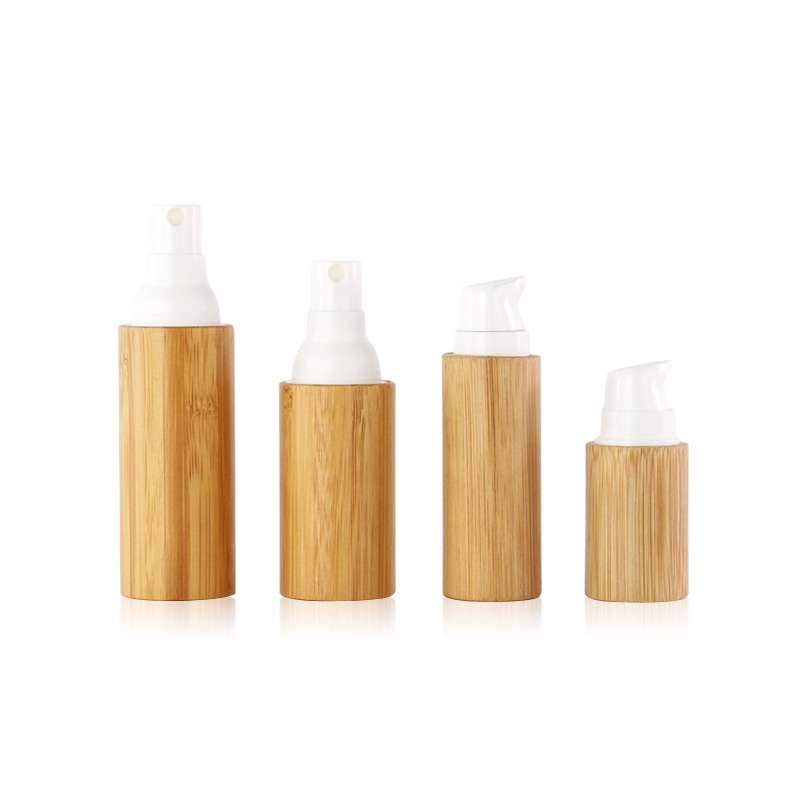 Bamboo toner bottle with white sprayer