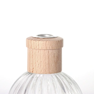 Empty Glass Bottle with Wooden Cap Fragrance Reed Diffuser