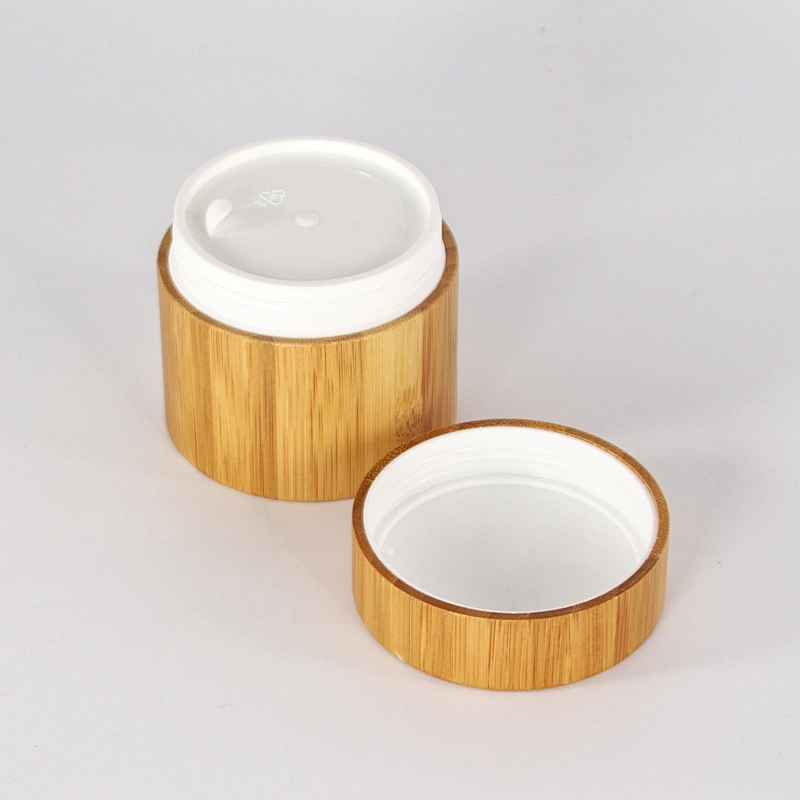 Wholesale Empty Bamboo Cosmetic Packaging Cream Jars