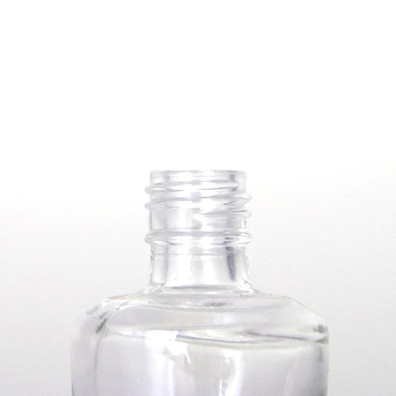 15mL Empty Bamboo Lid Nail Polish Glass Bottle with Brush