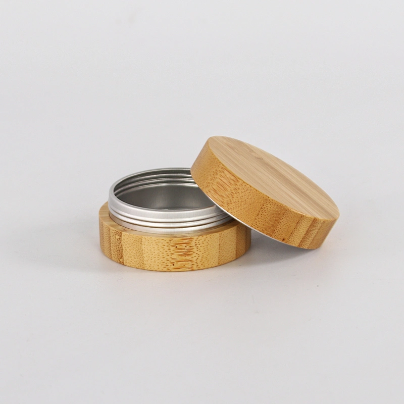 Wooden Bamboo Cosmetic Cream Container Jars for Travel Wholesale