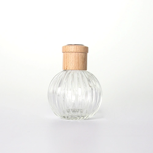 Empty Glass Bottle with Wooden Cap Fragrance Reed Diffuser