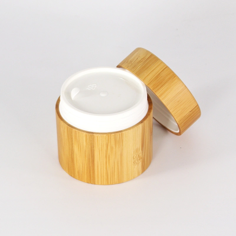 Wholesale Empty Bamboo Cosmetic Packaging Cream Jars