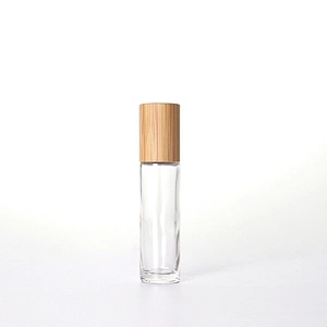 10ml Roll On Glass Bottle with Bamboo Lid
