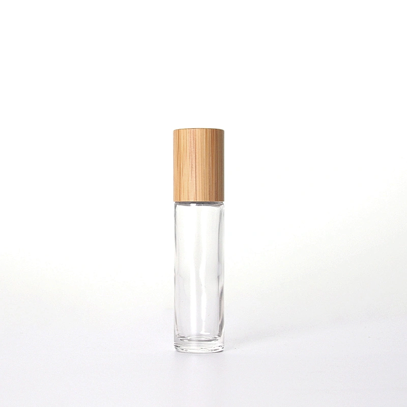 10ml Roll On Glass Bottle with Bamboo Lid