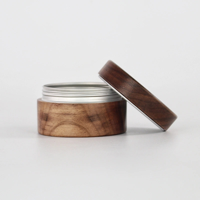 Wooden Bamboo Cosmetic Cream Container Jars for Travel Wholesale