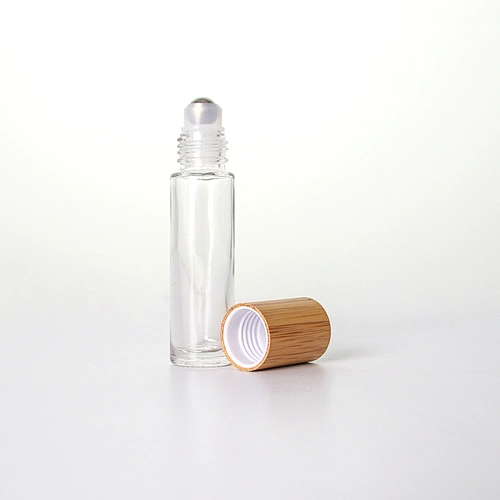 10ml Roll On Glass Bottle with Bamboo Lid
