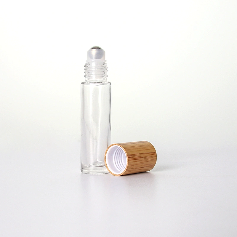 10ml Roll On Glass Bottle with Bamboo Lid