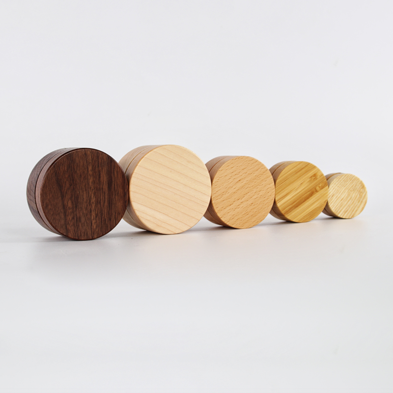 Wooden Bamboo Cosmetic Cream Container Jars for Travel Wholesale