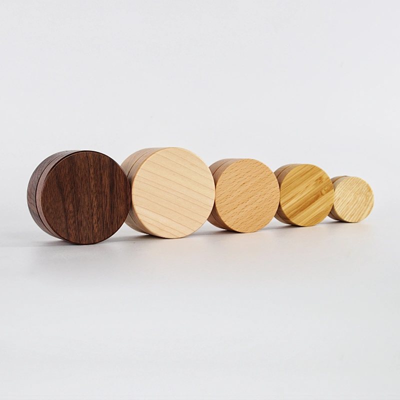Wooden Bamboo Cosmetic Cream Container Jars for Travel Wholesale