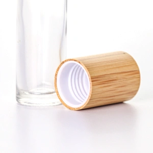 10ml Roll On Glass Bottle with Bamboo Lid