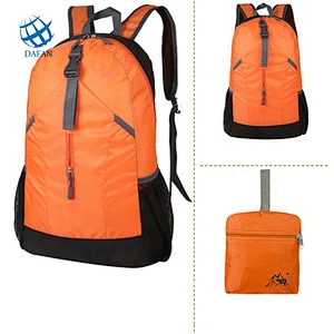 210D Outdoor Waterproof Nylon Portable Sport Foldable Backpack Promotional Gift Travel Camping Bag