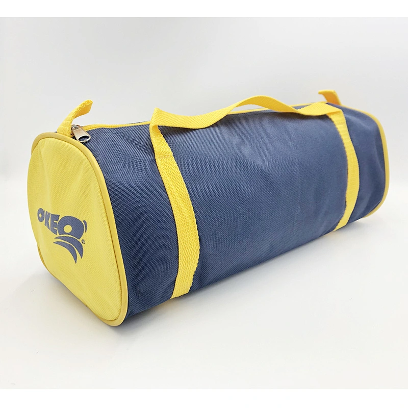 Round gym sport bag with handles