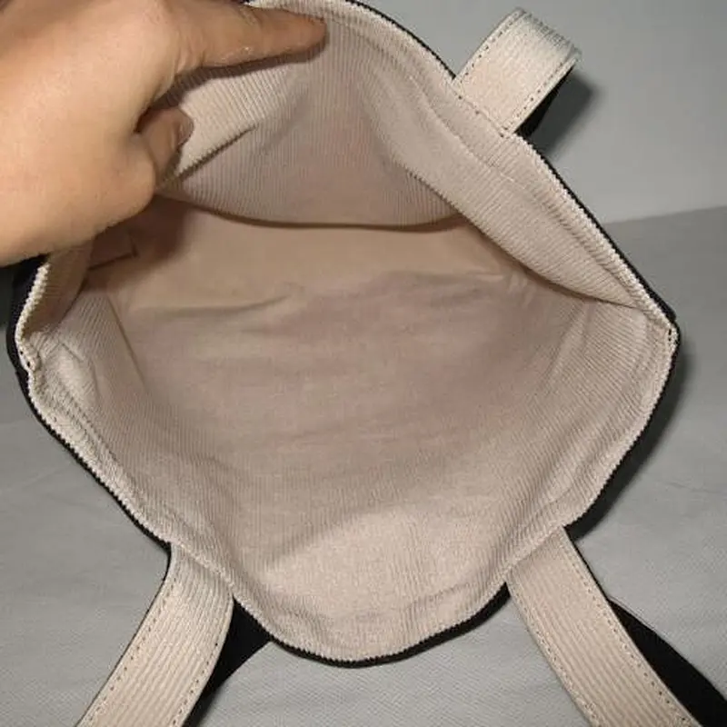 Fashion black cotton shopping tote bags