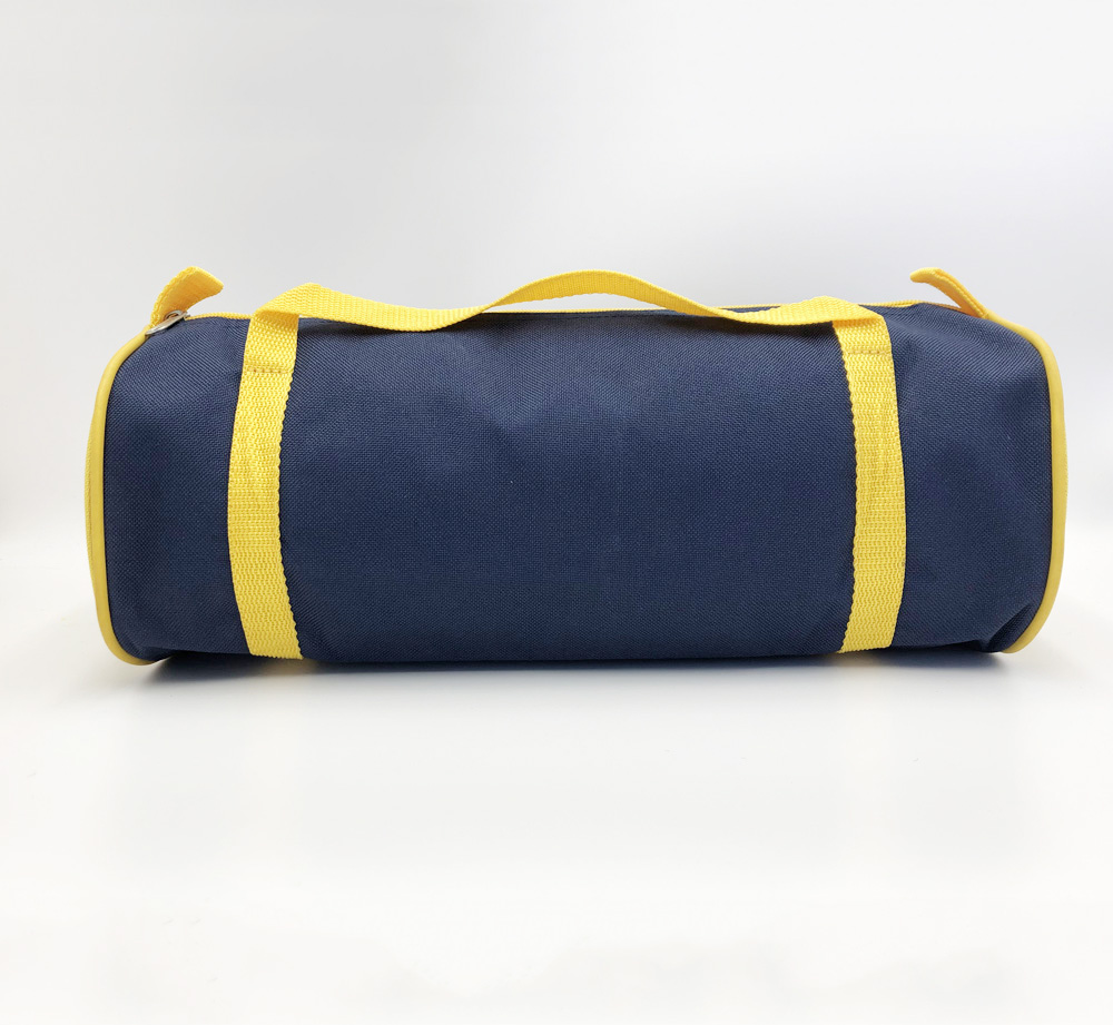 Round gym sport bag with handles